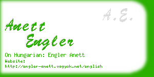 anett engler business card